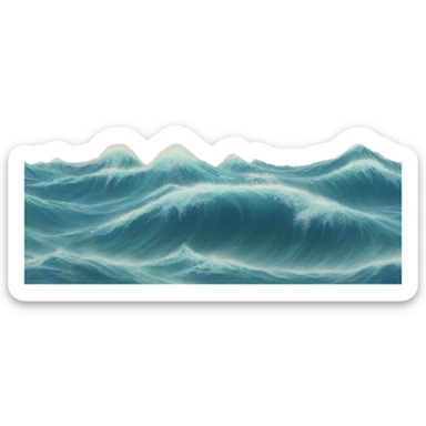 Rainbow tsunami sticker