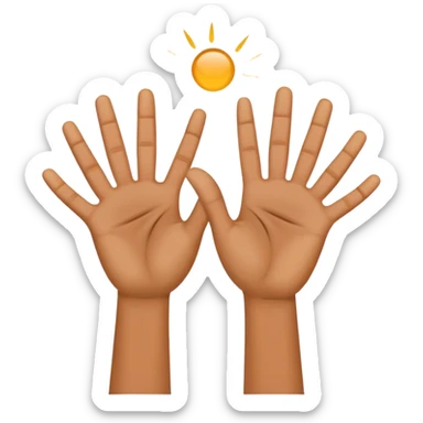 Two hands celebrating  sticker