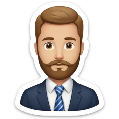 man tie beard conservative sticker