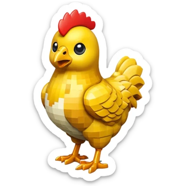 minecraft chicken blocklike sticker