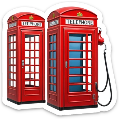 телефонная будка красная из United Kingdom sticker