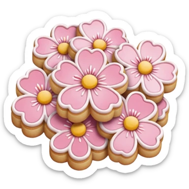 Cherry blossom shaped cookies  sticker