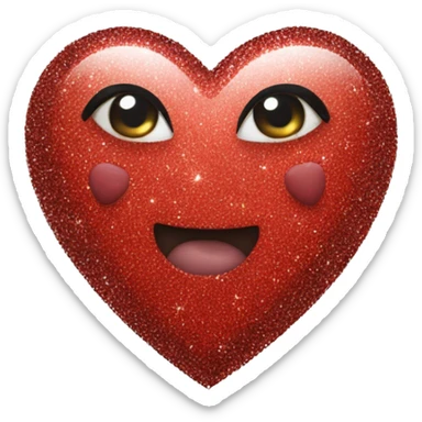 A heart with a lot of glitter sticker