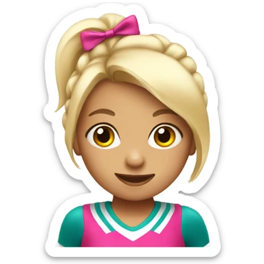 little girl cheerleader sticker