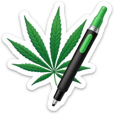 permanent marker with cannabis leaf sticker