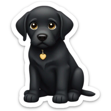 Un doudou bébé labrador noir sticker