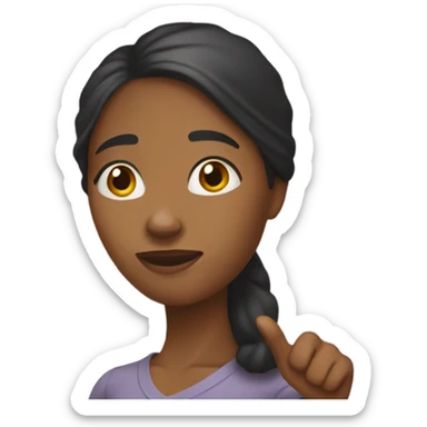 a black woman calling someone to come closer sticker