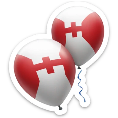 Balloon with England flag  sticker