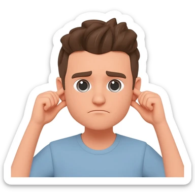 Apologize by holding ears sticker