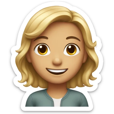 Girl smiling sticker