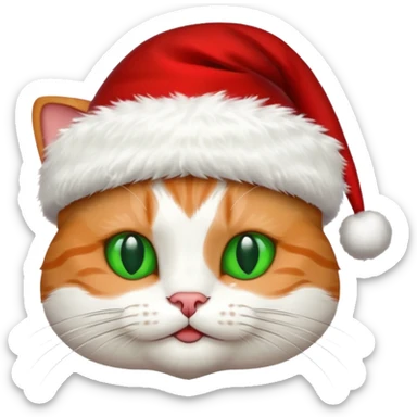 gato com gorro de natal sticker
