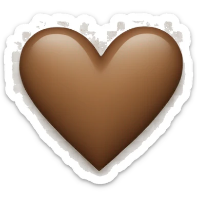 Brown and tan checkered heart sticker