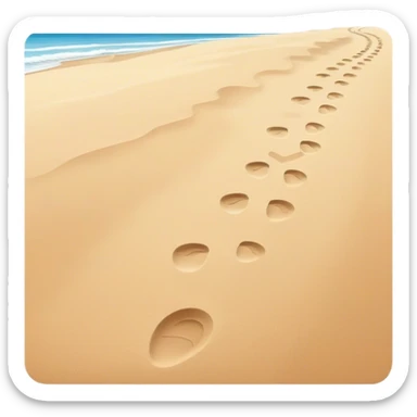 **Baby footsteps lead ahead of larger ones**, as if guiding the adult forward.  sticker