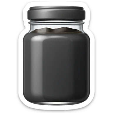 black sesame paste in a jar sticker
