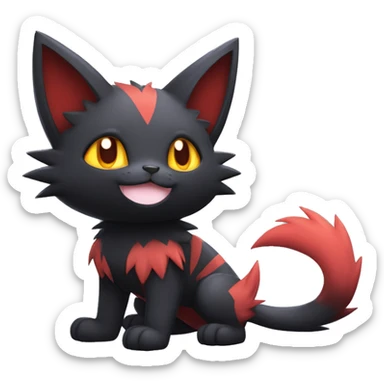  Kawaii Edgy Cool Beautiful Torracat-Litten-Zorua-Zoroark full body sticker