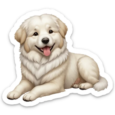 Great Pyrenees Belly Rub Emoji sticker