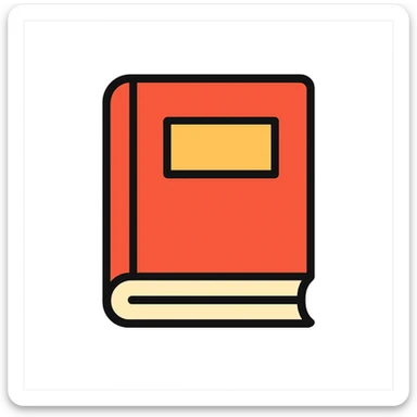 colorful icon style, book theme sticker