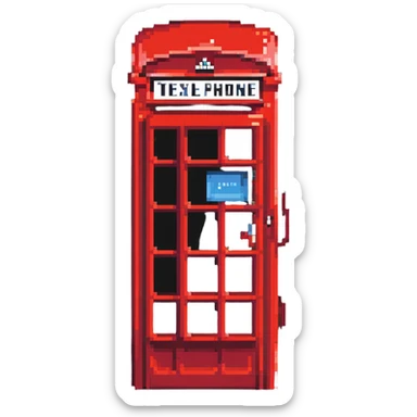 London red phone box keyring sticker