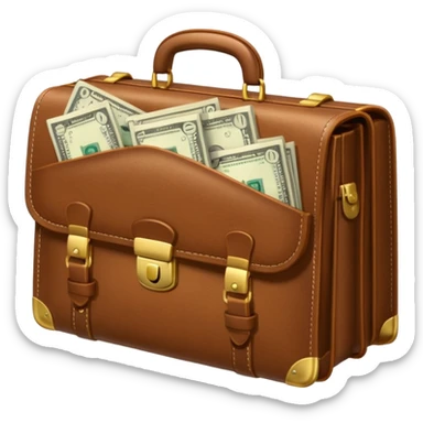 maletin con dinero sticker