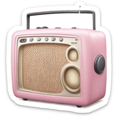 Light pink radio sticker
