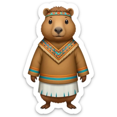 Capybara with inca sticker