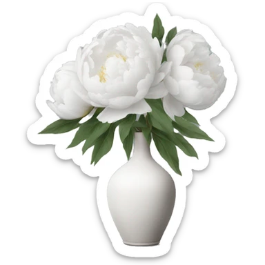Realistic-light-grey-modern-vase-with-white-peonies sticker