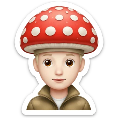 mushroom capped man
 sticker