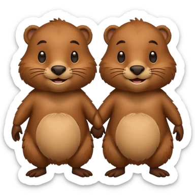 beavers in love sticker