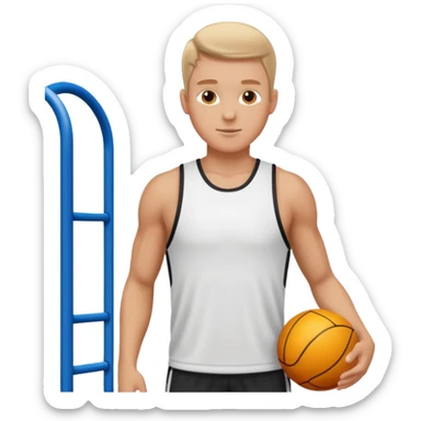 white sportsman in the playground sticker