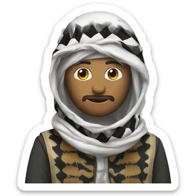 casul Clothe with keffiyeh sticker