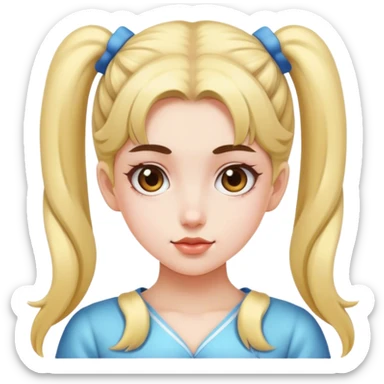 twin tails girl sticker