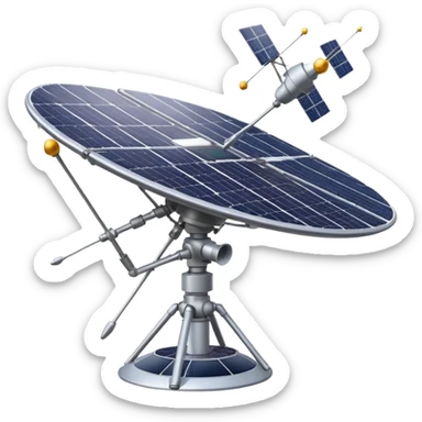 communication satellite sticker