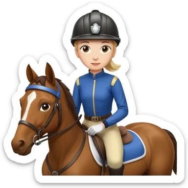  horse. jockey girl sticker