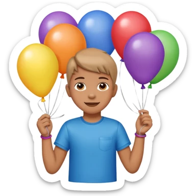 Balloons holder kid sticker