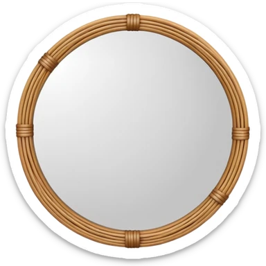 Rattan mirror boho sticker