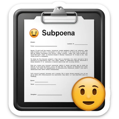 Go get a fucking subpoena sticker