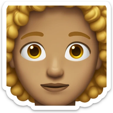 Adolescente castaño pelo corto ojos verdes sticker