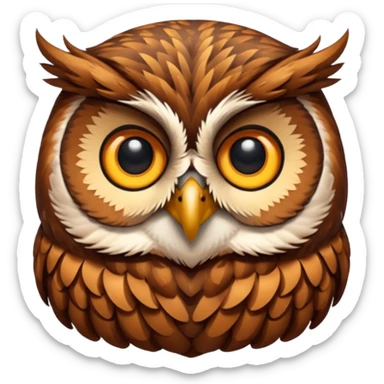 writing owl sticker