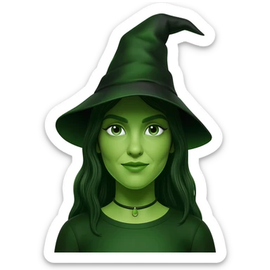 green witch emoji sticker