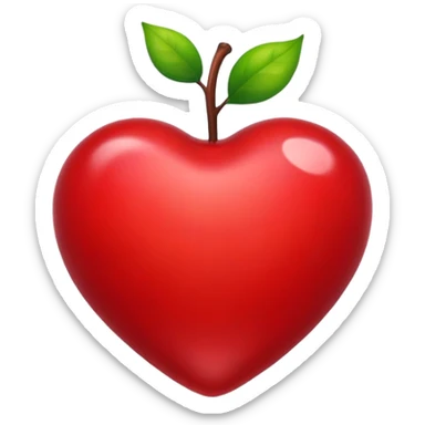 poison apple heart sticker