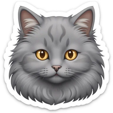 Une tête de chat gris  sticker