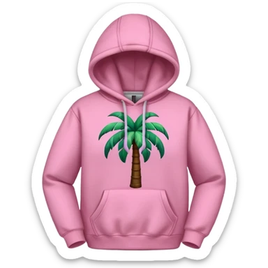 Pink palm puff hoodie  sticker