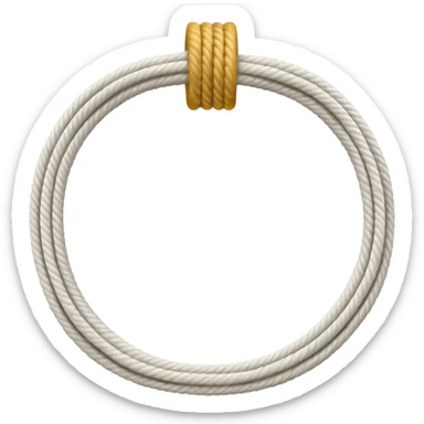straight white rope sticker