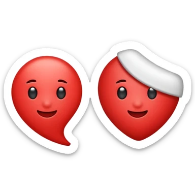 🔰 this emoji convert into left side red colour and right side colour into white and this shape only sticker