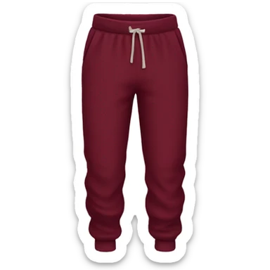 Burgundy sweatpants sticker