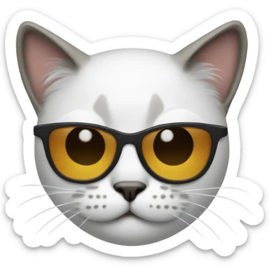 Cat with sunglasses sticker
