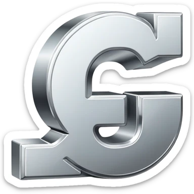 Russian ruble symbol sticker