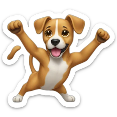 Un chien qui fait un dab sticker