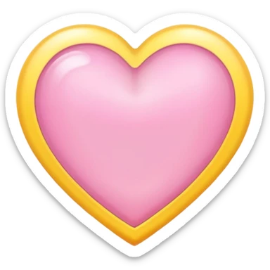 pastel heart with a gentle sunbeam sticker