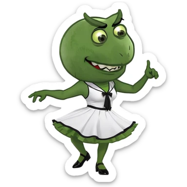 Evil female dance school teacher sticker